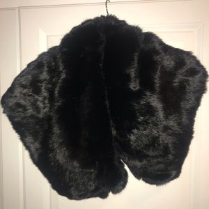 Black Rabbit Fur Stoll/wrap